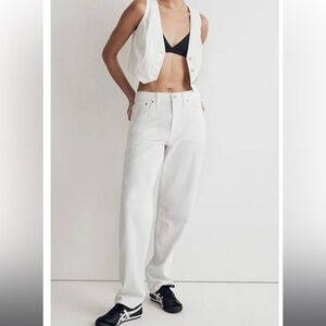 Madewell NWT The Slouchy Boyjean Size 30 10 Size Tile White